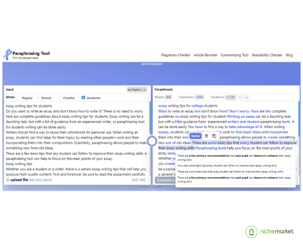 How a paraphrasing tool works