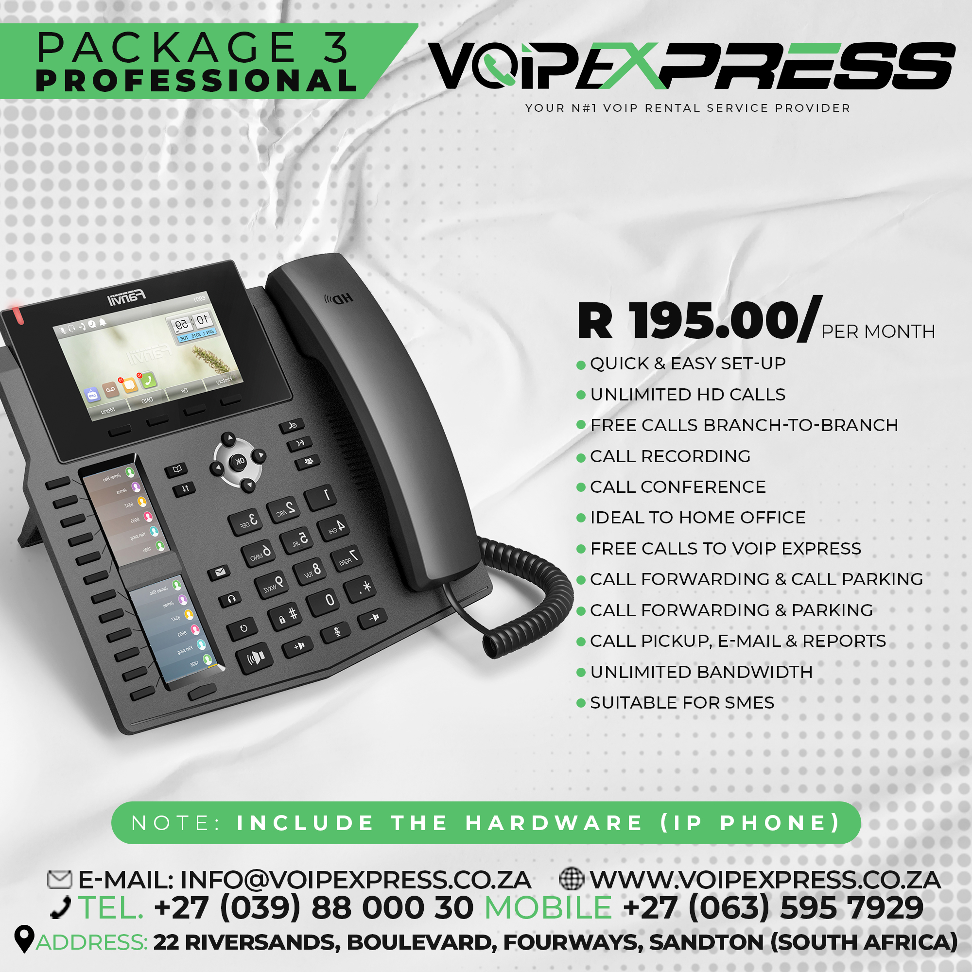 Voip Express Rental Professional Package