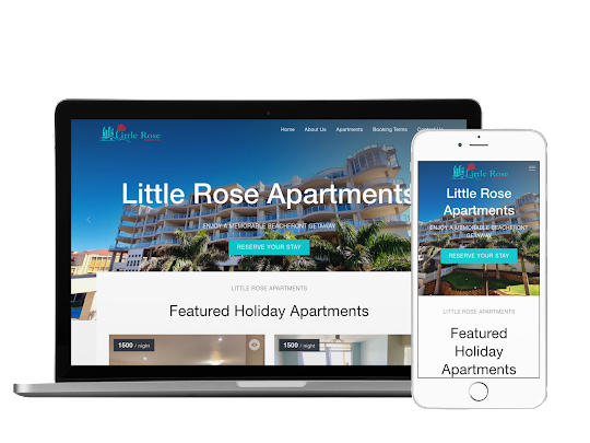 Holiday Apartments booking website (https://www.littleroseapartments.co.za/)