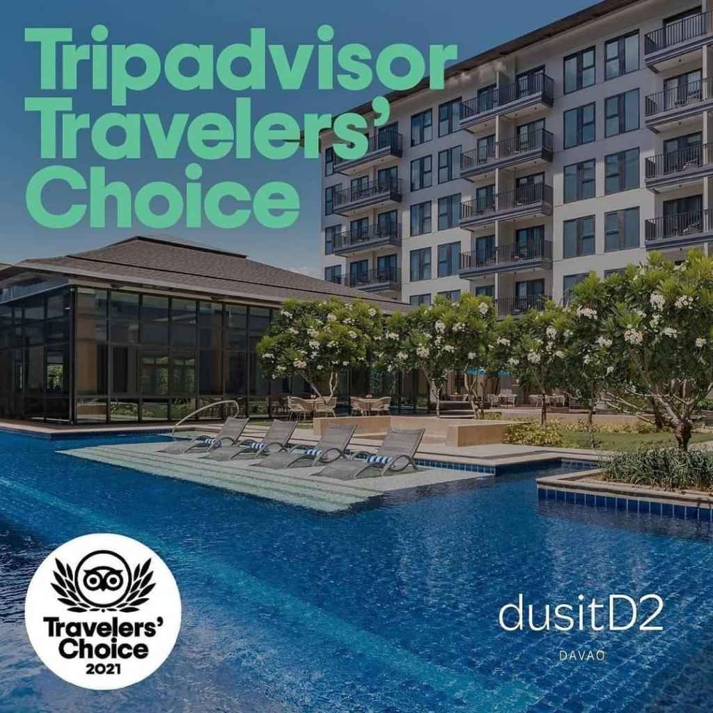 The Dusit D2 Davao received the 2021 Travelers' Choice Award from Trip Advisor.