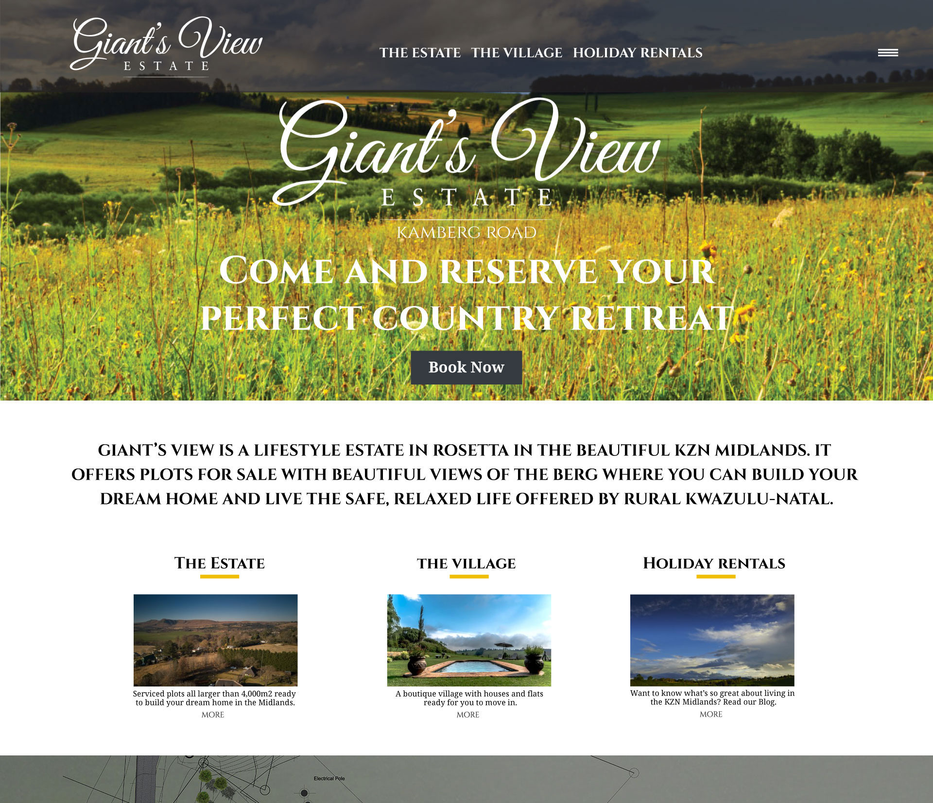 Giants View Estate website