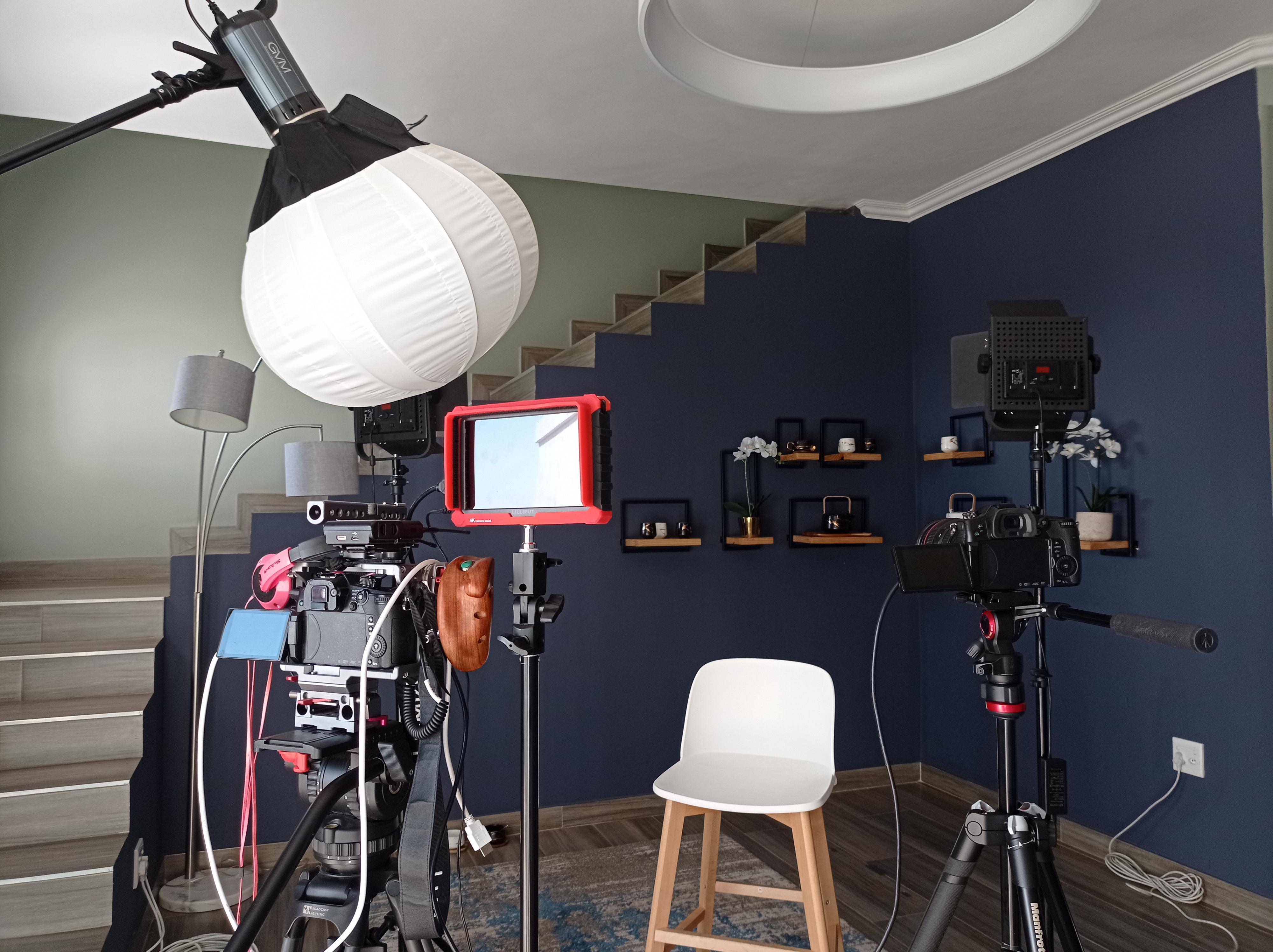 Setup for a 2 Camera Interview I recently filmed