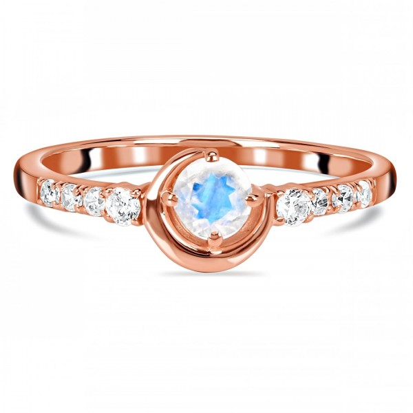 Rose Gold Moonstone Ring