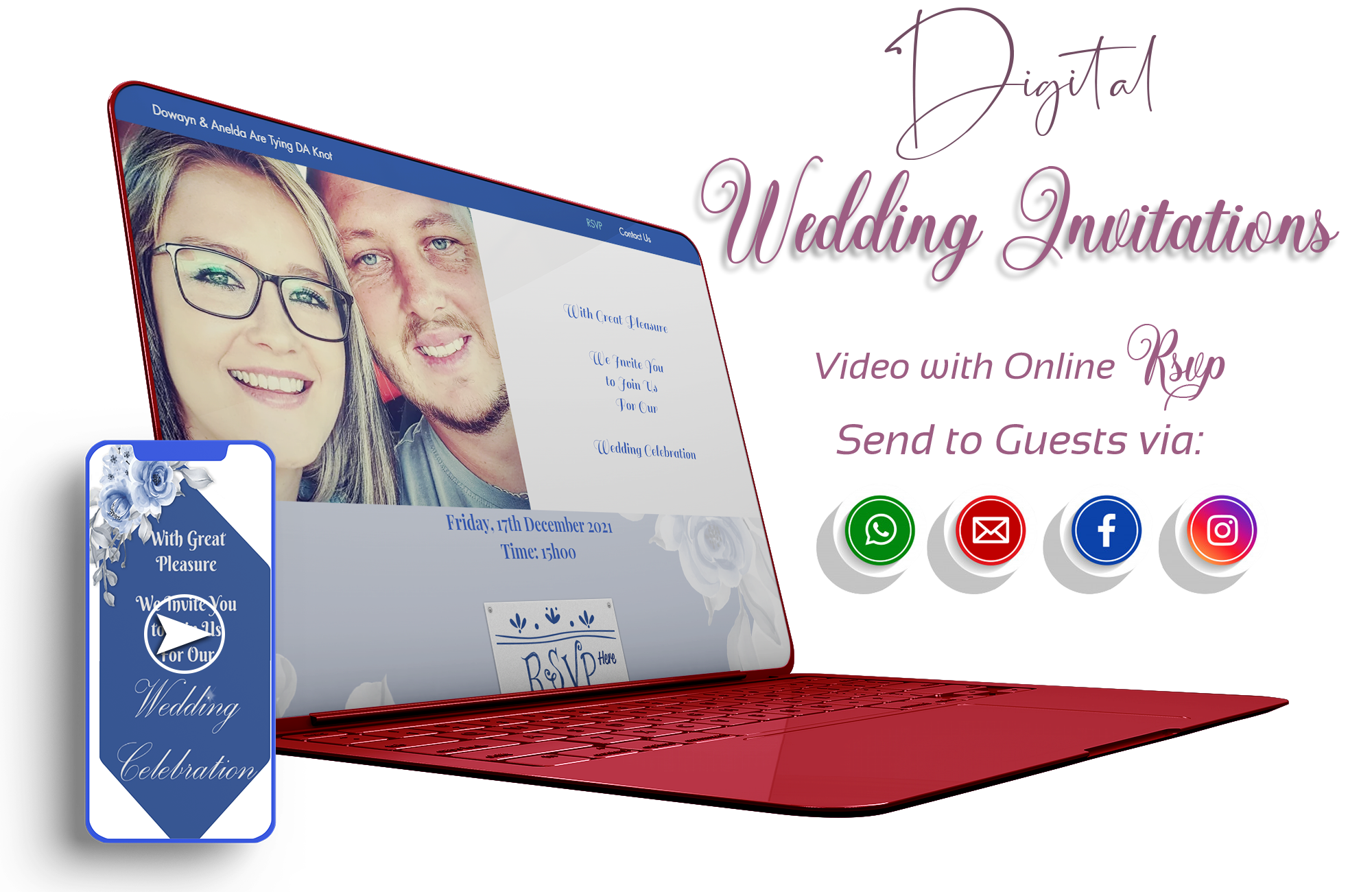 Wedding Invitation Video with Online RSVP