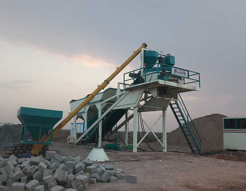 We are offering high-quality Compact Concrete Batching Plant is a fully automatic, compact Concrete Batching Plant with gravel & sand hoppers on single chassis.