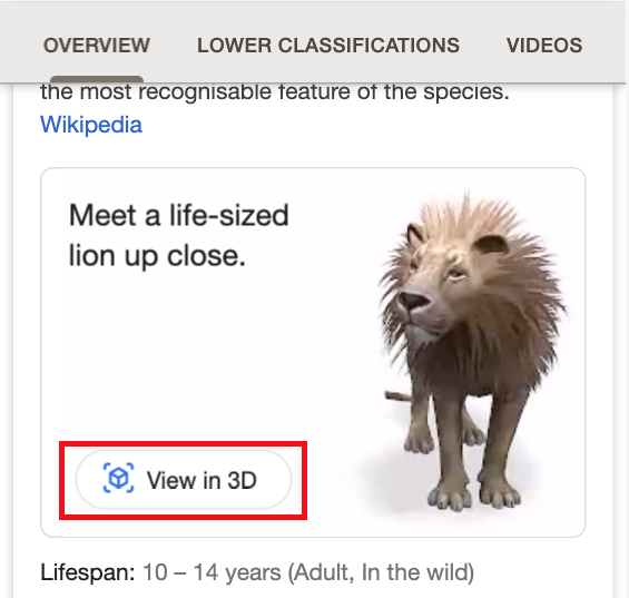 Google Launches Augmented Reality Animals In Search Nichemarket