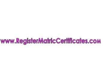 Register Matric Certificates - nichemarket