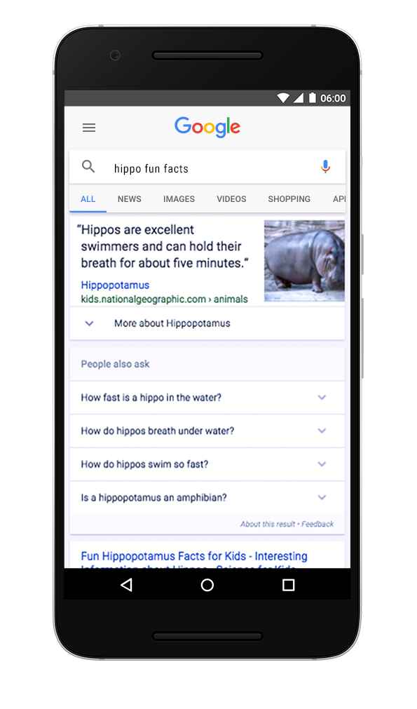 Search for fun facts about hippos